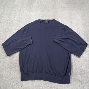 Armani Exchange Sweater Extra Large Blue Long Cashmere Blend Lightweight Men's